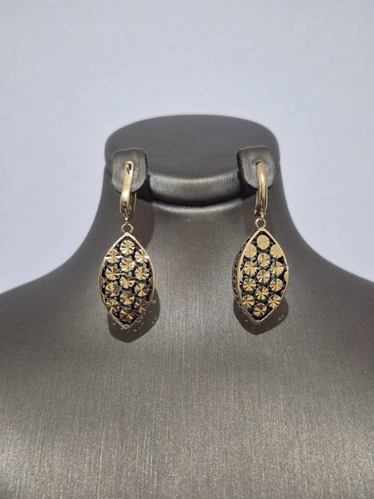 گوشواره سیاه‌قلم بیضی ۴٫۲۶۰ گرم
